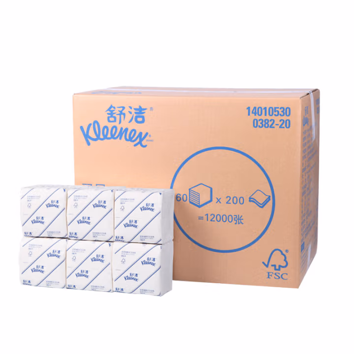 0382-20Kleenex®舒洁® 双层抽取式卫生纸