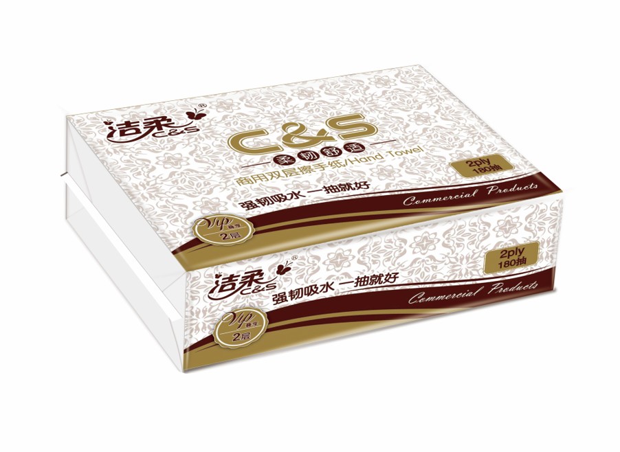 JC013-02洁柔擦手纸（商用双层）（电商装）