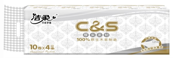 PJ210-10A洁柔卫生纸（商用立体压花有芯）