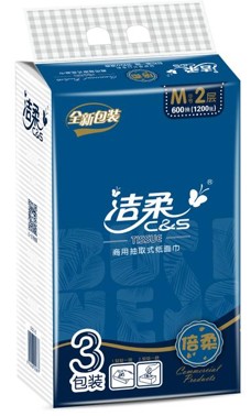CR021-01N洁柔C&S200抽抽取式纸面巾