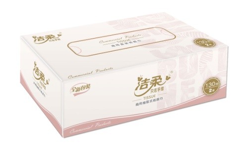 CH012-01N洁柔C&S130抽商用盒装纸面巾(5盒装)