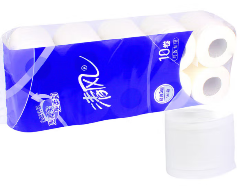 清风3层平纹180段卷筒卫生纸